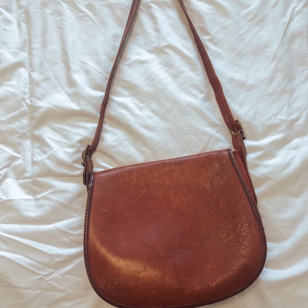 Red leather purse
